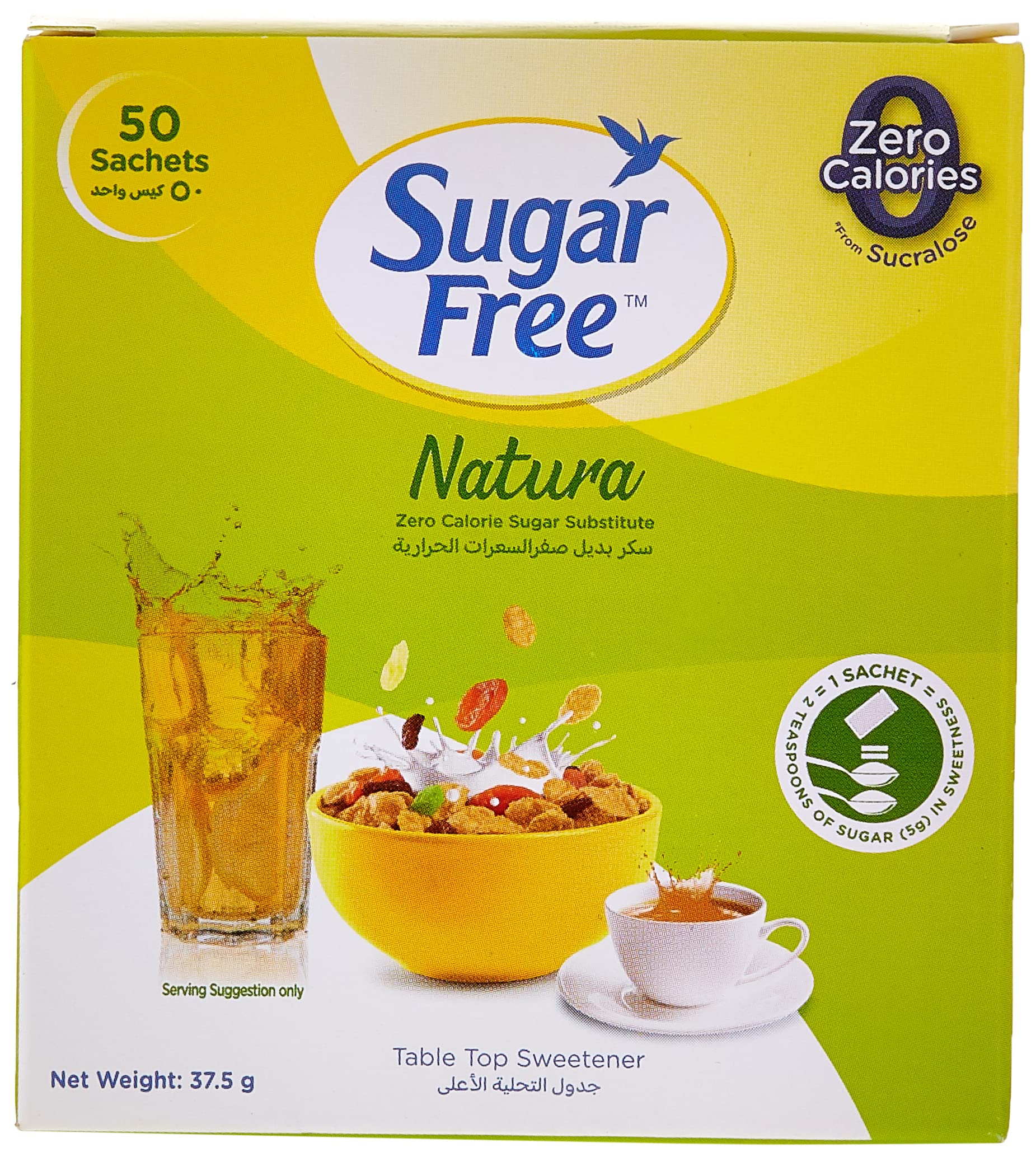 Sugar Free Natura Low Calorie Sweetener – 50 Sachets